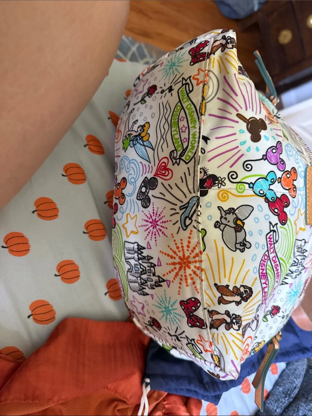 Dooney & Bourke White Multi Disney Print Hobo Bag